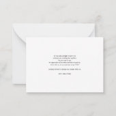 Carte de remerciements Mariage floral de tournesol (Dos)