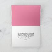 Carte De Remerciements Mariage Floral Papillon Rose de Printemps (Intérieur)