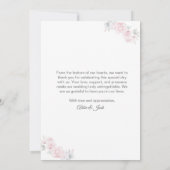 Carte de remerciements Mariage floral romantique (Dos)