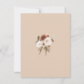 Carte De Remerciements Mariage Floral vert de Pêche rustique (Dos)