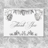 Mariage Floral Vintage Tapisserie Noir & Blanc