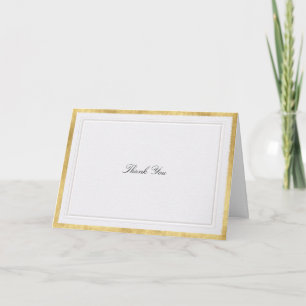 Carte De Remerciements Mariage Formel Élégant Moderne avec Perle d'Or