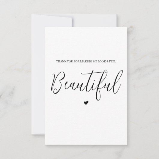 Carte de remerciements mariage fournisseur - cheve (Devant)