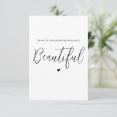 Carte de remerciements mariage fournisseur - cheve (Debout devant)