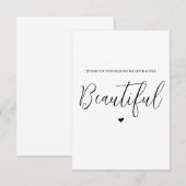 Carte de remerciements mariage fournisseur - cheve (Devant / Derrière)