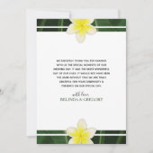 Carte de remerciements Mariage Frangipani Jaune Pl (Devant)