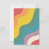 Carte De Remerciements Mariage Gay pride Retro Rainbow Wave LGBTQ (Dos)