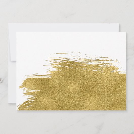 Carte de remerciements Mariage Gold Brusch (Dos)