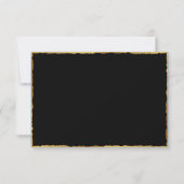 Carte De Remerciements Mariage Gold Luxe Black Luxe Simple (Dos)