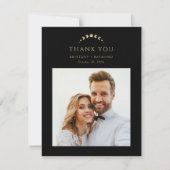 Carte De Remerciements Mariage Gold Moon (Devant)