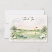 CARTE DE REMERCIEMENTS MARIAGE GOLF (Devant)