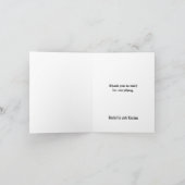 Carte De Remerciements Mariage gothique croix d'or (Intérieur)