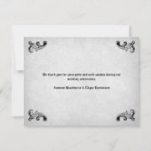 Carte De Remerciements Mariage gothique du crâne (Dos)