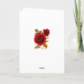 Carte De Remerciements Mariage gothique floral (Dos)