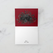 Carte de remerciements Mariage gothique Rose rouge (Intérieur)