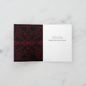 Carte De Remerciements Mariage gothique rouge et noir (Intérieur)