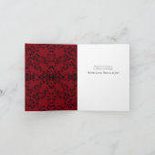 Carte De Remerciements Mariage gothique rouge et noir (Intérieur)