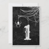 Carte De Remerciements Mariage gothique Spider Web Halloween Numéro de ta (Devant)