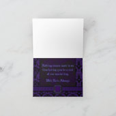 Carte De Remerciements Mariage gothique Violet & Noir en dentelle (Intérieur)