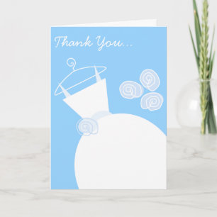 Carte De Remerciements Mariage Gown Blue 'Merci Bridesmaid'