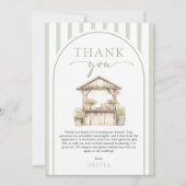 Carte De Remerciements Mariage Green Fresh du Marché (Devant)