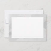 Carte De Remerciements Mariage gris simple et élégant (Dos)