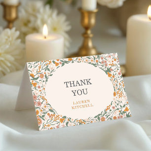 Carte De Remerciements Mariage Groovy Wildflower