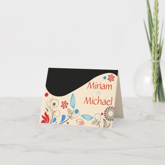 Carte de remerciements Mariage HAMSA (Devant)