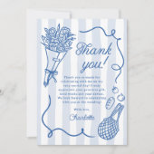 Carte De Remerciements Mariage Handrawn Frais du Marché (Devant)