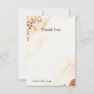 Carte De Remerciements Mariage Highland Thistle