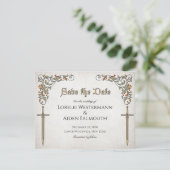 Carte De Remerciements Mariage Imaginaire Swords Gamer (Debout devant)