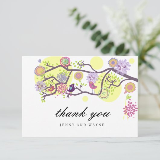 Carte de remerciements Mariage Inséparable en blan (Debout devant)