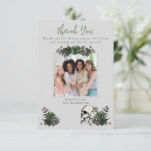 Carte De Remerciements Mariage irlandais gothique avec crâne vert et fleu (Debout devant)