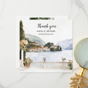 Carte De Remerciements Mariage italien du lac de Côme