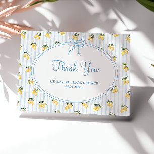 Carte De Remerciements Mariage Italien Shower Blue Citron