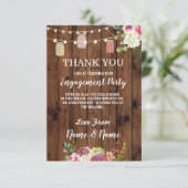 Carte de Remerciements Mariage Jars Floral (Debout devant)