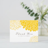 Carte de remerciements Mariage jaune blanc (Debout devant)