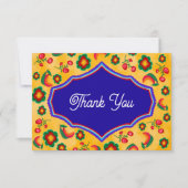 Carte De Remerciements Mariage jaune mexicain (Devant)