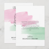 Carte de remerciements Mariage King Protea (Devant / Derrière)