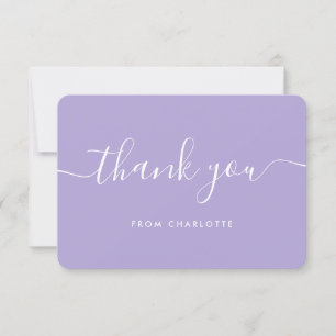 Carte De Remerciements Mariage Lavande Fête d'anniversaire