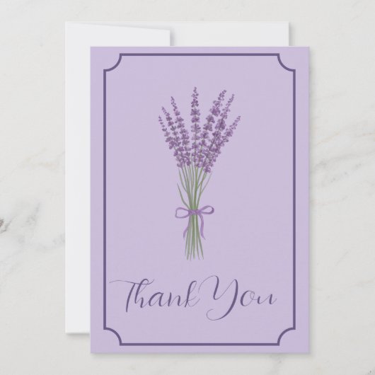 Carte de remerciements Mariage Lavender (Devant)