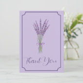 Carte de remerciements Mariage Lavender (Debout devant)