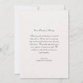 Carte de remerciements Mariage Lavender Chic (Dos)