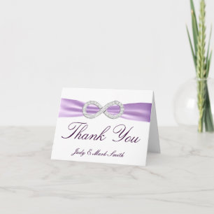 Carte de remerciements Mariage Lavender Diamond In