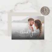 Carte de remerciements mariage Lettré à la main (Devant/Arrière en situation)