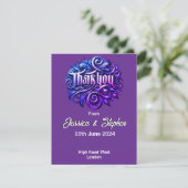 Carte de remerciements Mariage Lilac (Debout devant)