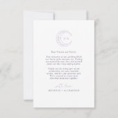 Carte De Remerciements Mariage lunaire (Dos)