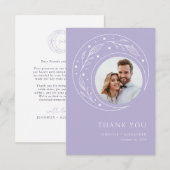 Carte De Remerciements Mariage lunaire (Devant / Derrière)