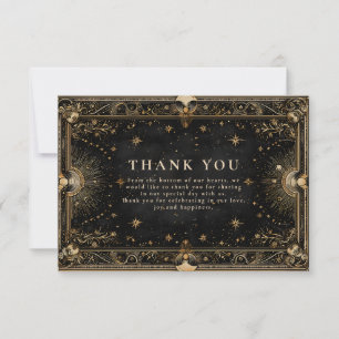 Carte De Remerciements Mariage Luxueux Céleste de Minuit