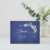 Carte De Remerciements Mariage magique Owl Stars (Debout devant)